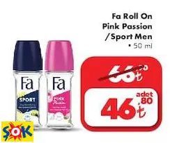 FA ROLL ON PİNK PASSİON /SPORT MEN 50 ML